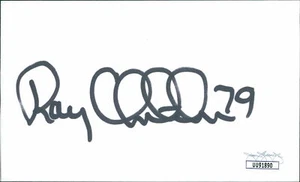 Ray Childress Houston Oilers Signed 3x5 Index Card JSA Authenticated - Picture 1 of 2
