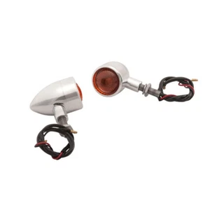 Motone Blinker Custom Billet poliert für Harley-Davidson mit E-Zeichen - Bild 1 von 4