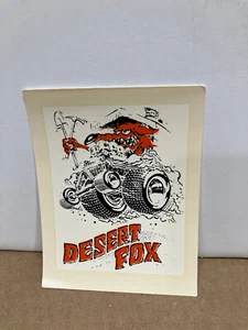 ORIGINAL 1960'S ED BIG DADDY ROTH WATER DECAL DESERT FOX MEASURES 3X4 - Picture 1 of 3