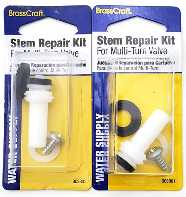 Lot of 2 BrassCraft BCSR01 Stem Repair Kits Multi-Turn Valve Water Supply
