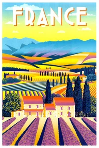 France - Vintage Travel Poster - Retro Posters - Picture 1 of 7