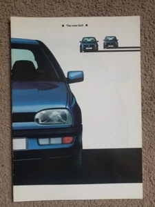 Volkswagon The New Golf MK3 Car Showroom Brochure 1991 - Picture 1 of 11