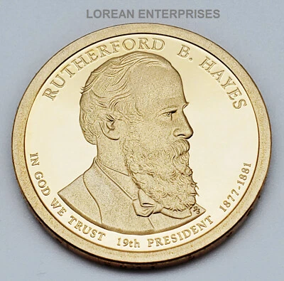 2011 S Presidential Dollar  -Rutherford B Hayes- ✼PROOF✼ BU - Image 1 of 2