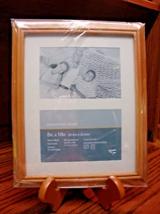 PHOTO FRAME Essential Home Natural Wood Wall Display for 8"x10" Picture NOS  H24 - Picture 1 of 3