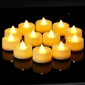 Amagic 100 Pack Battery Operated Tea Lights Candles, Fake Tealights Candles, - Picture 1 of 7