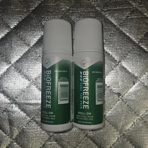 Biofreeze Roll-On Pain-Relieving Gel 3 FL OZ, Green Topical Pain Lot Of 2 - Picture 1 of 1