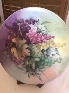 1953 VTG HUTSCHENREUTHER SELB BAVARIA HAND PAINTED LARGE ROUND PLATTER SIGNED - Picture 1 of 6