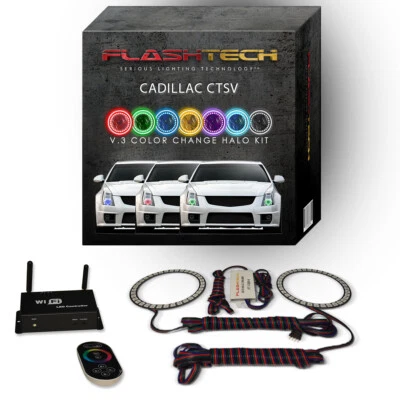 Kit Halo LED Multicolor RGB con Aplicación Wifi para Faros Cadillac CTS 2008-2015 Foto 1 de 4