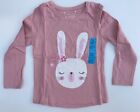 Girls Pink Long Sleeve T Shirt with ‘Rabbit’ detail Ideal for Easter Present