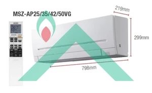 MITSUBISHI ELECTRIC LINEA PLUS M A++<br />UNITA' INTERNA 18.000 R32 BTU/H WIFI I - Imagen 1 de 1