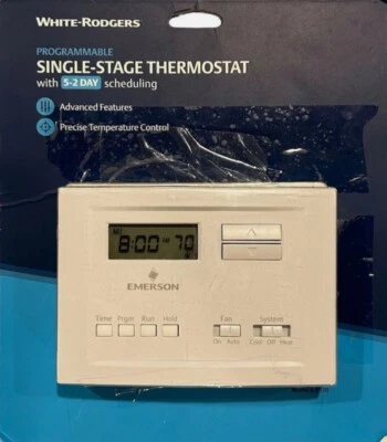Case of 6 White Rodgers/Emerson P150, White, 5-2 Day Programmable Thermostat. - Image 1 of 2
