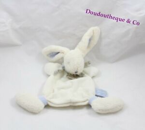 Duodou flat rabbit candy DOUDOU ET COMPANY blue & white flat flat hair 25 cm 