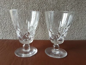 Webb Corbett geschliffenes Glas Kristall Sherry Gläser 10,5 cm - Bild 1 von 4