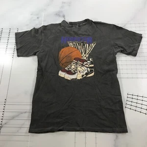 Vintage Basketball T Shirt Youth Medium Dark Grey Hoopster Hoop Ball Shoes - Picture 1 of 10