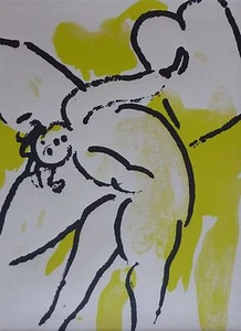 MARC CHAGALL Bible The Bible HAND NUMBERED LITHOGRAPH M118 Angel Religion art - Picture 1 of 3