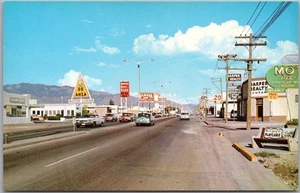 Vintage 1950s ALBUQUERQUE, New Mexico Postcard "East on Central Ave." ROUTE 66 - Picture 1 of 2
