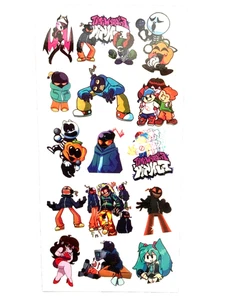 FULL SHEET OF FRIDAY NIGHT FUNKIN TEMPORARY PRESS ON TATTOOS - 15 COUNT - Picture 1 of 3