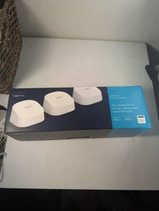 Amazon eero 6 Mesh Wi-Fi 6 (3-Pack Router & 2 Extenders) 75+ Devices - Afbeelding 1 van 3