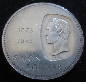 MDS VENEZUELA 10 BOLÍVARES 1973 "SIMON BOLÍVAR", SILBER #M - Picture 1 of 2