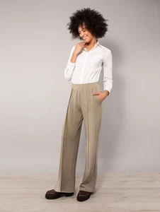 Pantalone donna gamba larga interno micropile LG17 SIèLEI - Foto 1 di 12