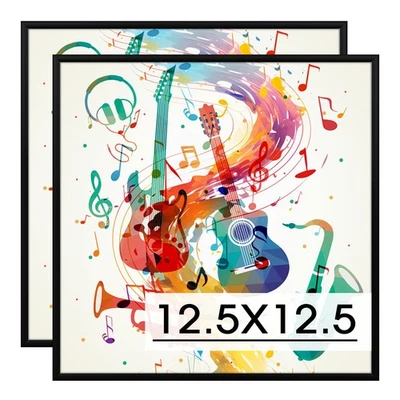 Marco de álbum de música Homso negro, 12,5 x. Marcos hechos para exhibir vinilo LP Foto 1 de 4