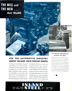 1935 Anzeige Inland Steel Co Chicago IL kaltgewalztes Blech & Bandstahl - Bild 1 von 1