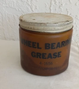 Vintage NOS Metalcote Grease & Oil Co. Radlagerfett 1 Pfund Glas - Bild 1 von 3