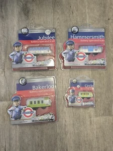 Trenes fundidos a presión subterráneos Ernie Jubilee Hamersmith Circle Bakerloo nuevos - Imagen 1 de 5