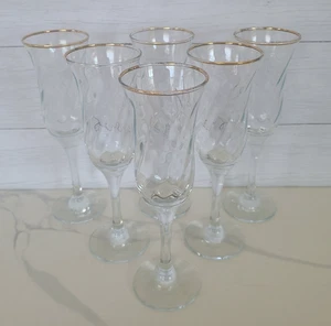 Lote de 6 Circleware borde de oro 6 oz. Flautas Champagne Cristal Maxim Set 8" - Imagen 1 de 9