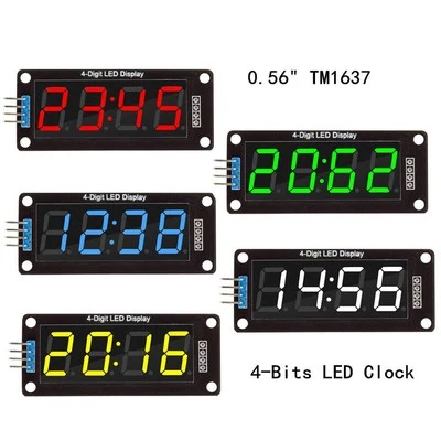For Arduino Clock Tube Display 0 56 TM1637 RGB 4 Digit LED Module for Beginners - Image 1 of 4
