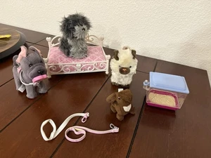 American Girl Dogs French Bulldog AND BEDS #1 - Picture 1 of 9