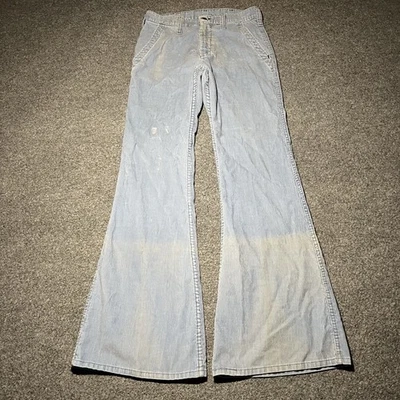 Vintage 70s Sears Jeans Mens 30x32 Jeans Joint Corduroy Flare Bell Bottoms - Image 1 of 4