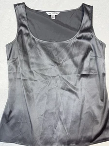 St John Knits Silk Tank,Top,Shell Gun Metal Gray MSRP $295 - Picture 1 of 7