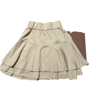 Skirt Girls Size Small Beige Tiered Pull On Elastic Waist (0219) - Picture 1 of 7