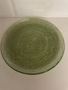 Set Of 6 Anchor Hocking Soreno Green Glass 10” Dinner Plate  - Picture 1 of 5