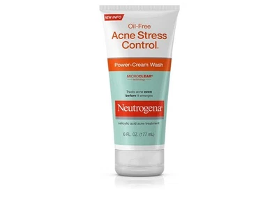 Neutrogena Acne Stress Control Power Cream Wash NEW Microclear Technology 6 floz - Image 1 of 4