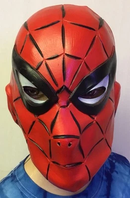 Vintage Cesar SPIDERMAN VINYL MASK Childs Size 1981 Rubber - Image 1 of 4