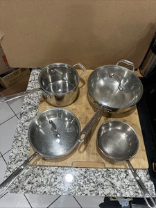 All Clad Emeril Lagasse Kupferkern 7 Stück Set 1qt 2qt 3qt 4qt 10” 8” Pfanne Posten* - Bild 1 von 19