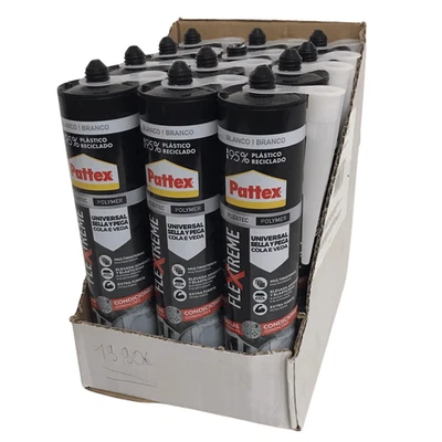 HENKEL Colla per costruzioni, colla universale, colla di montaggio Flextreme - bianca - 12 x 280 ml