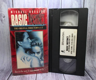 Basic Instinct VHS Tape 1997 Original Directors Cut Sharon Stone Michael Douglas - Image 1 of 3
