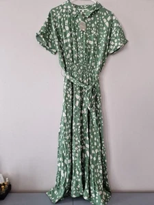 Apricot Summer Midi Dress Maxi Dress Long Boho Dress Viscose Holiday Size 8 - Picture 1 of 3