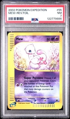 Pokemon MEW 55/165 Reverse Holo (2002 Expedition) PSA 7 - Image 1 of 2