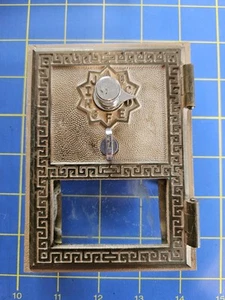Vintage Antique US Post Office Brass PO Box Door With Combination Lock 1962 - Picture 1 of 5