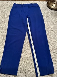 New York & Company 7th Avenue Stretch Size 10 Royal Blue Modern Leg Pants New - Picture 1 of 7