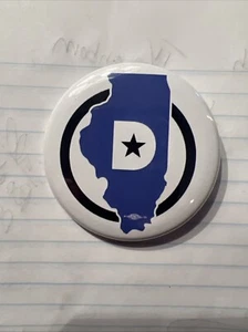 Illinois Democrats Button, von der Illinois State Fair 2024 - Bild 1 von 3