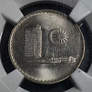 Malaysia 10 Sen 1971 V2 Dot without Line rar sehr geringe Auflage 1971 NGC MS 66 - Bild 1 von 4