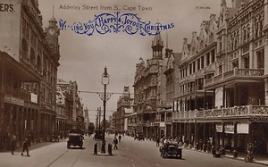 RPPC, Ciudad del Cabo, África Occidental, Adderley Street, Feliz Navidad, Usado, Cabo Wynberg, 1914 - Imagen 1 de 2