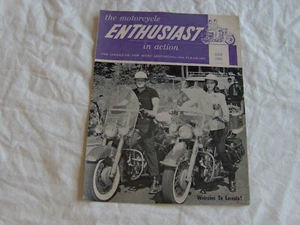 MOTORCYCLE ENTHUSIAST IN ACTION HARLEY DAVIDSON MAGAZINE JUNE 1962 Laconia - Picture 1 of 3