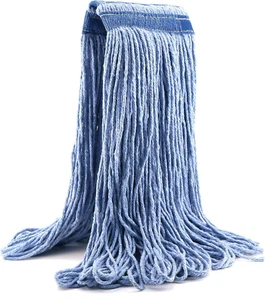 Loop End Commercial String Mop Head, String Cotton Mop Heads, 6 Inch Headband, M - Picture 1 of 12
