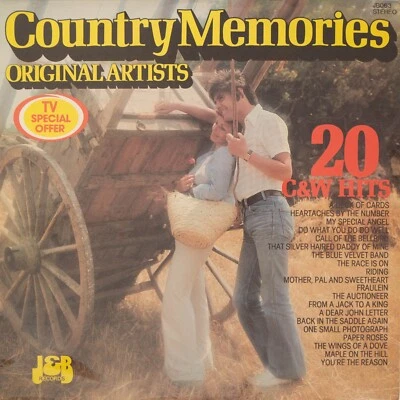 COUNTRY MEMORIES - VARIOUS - vinyl LP - J&B Records - 1981 - VG (HHR01084) - Image 1 of 3